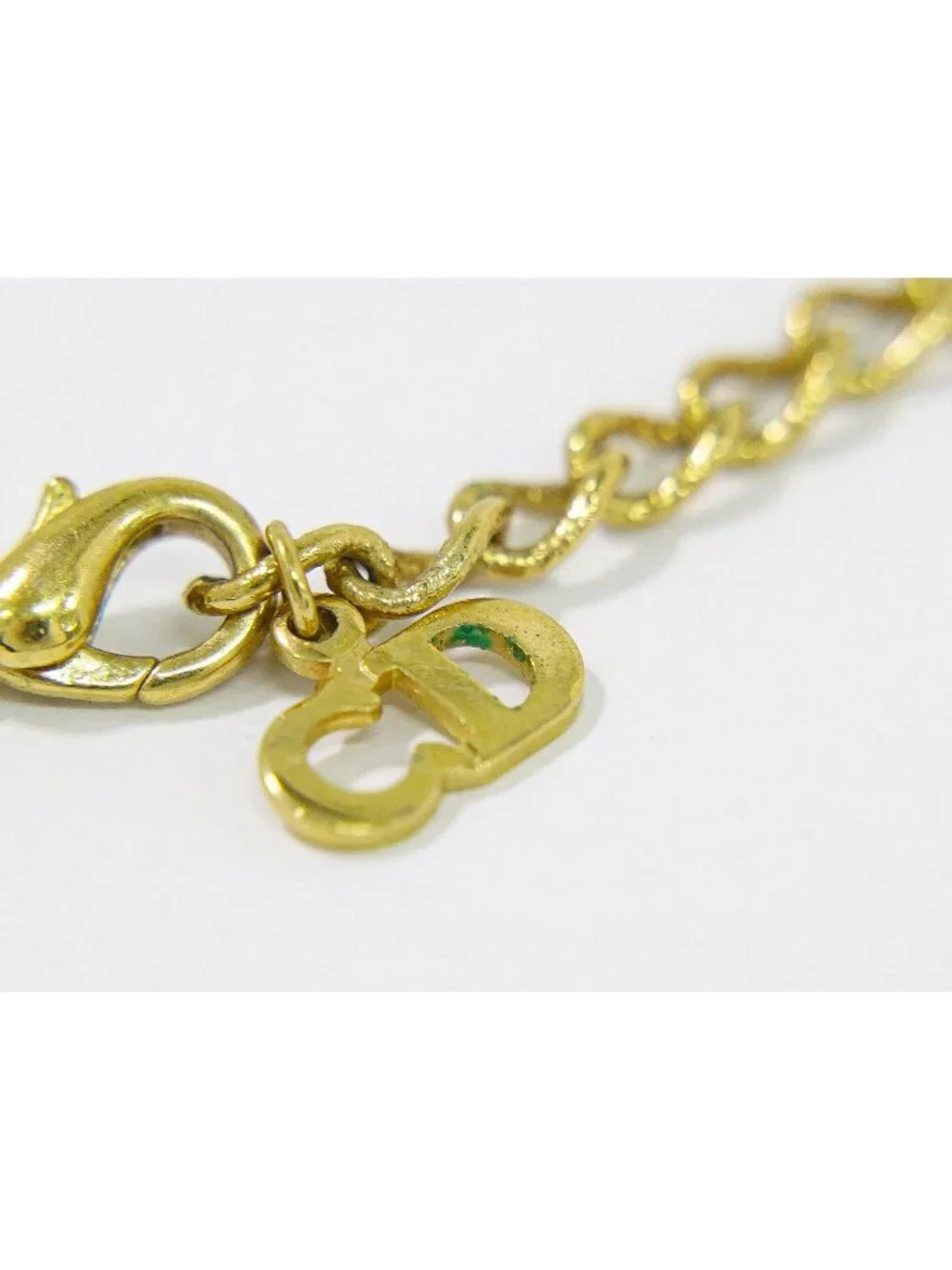 Dior Logo Bottle Cap Motif Bracelet Bangle Gold Plated